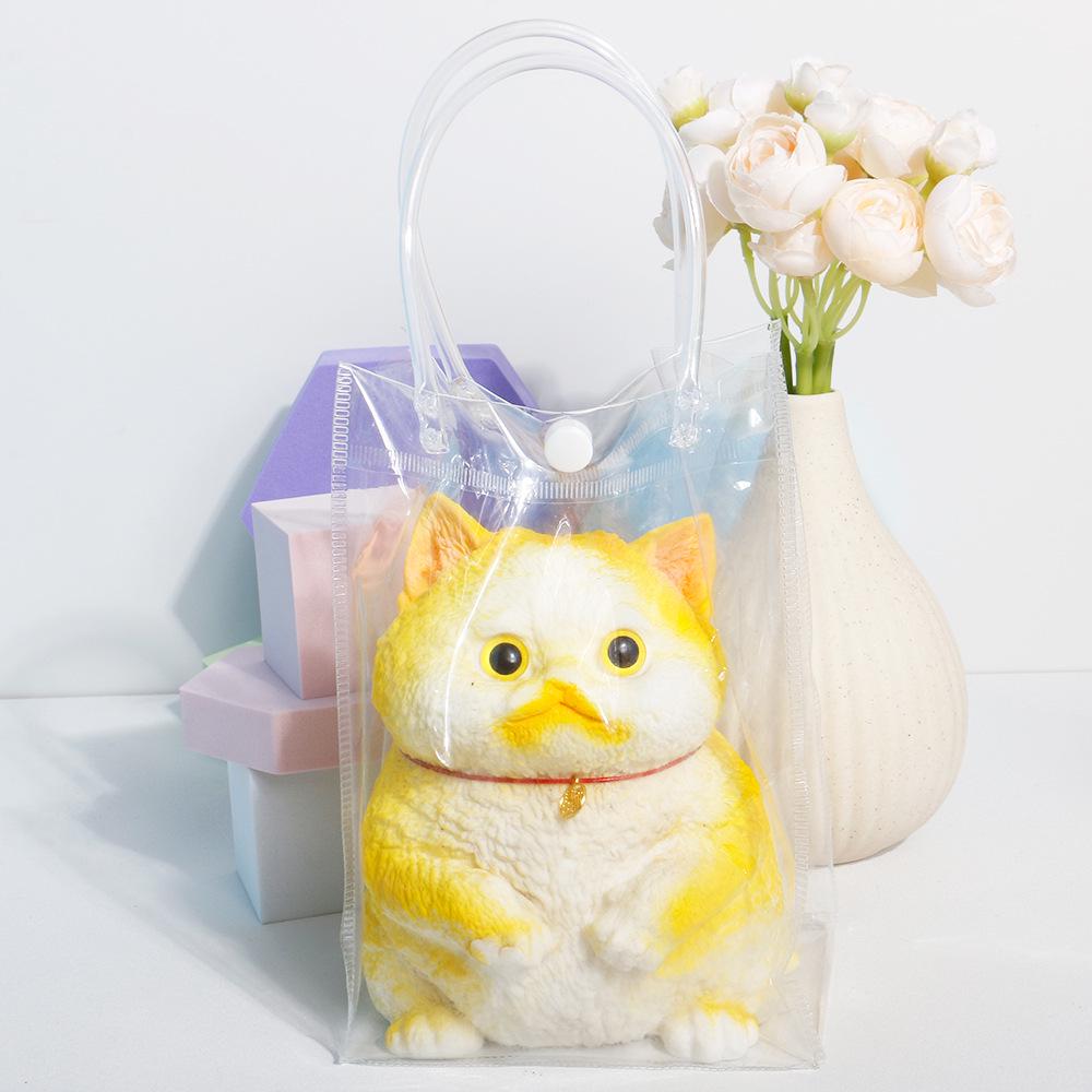 

Игрушка-сквиши для кошек из ТПР ручной работы - Настольное украшение в виде животного