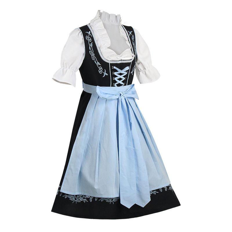 Halloween Costume, Oktoberfest Dress, European and American Carnival Embroidered Maid Outfit, Role-Playing Cosplay Outfit