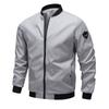 Spring and Autumn Casual Jacket Men's Casual Solid Color Jacket Lightweight Breathable Large Size Baseball Uniform Jacket