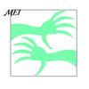Spooky Night Atmosphere Decor Halloween Glow in The Dark Wall Stickers, Luminous Ghost Hand And Bat Removable PVC Stickers Decals, Horror Theme