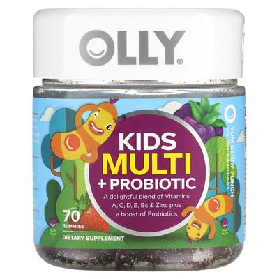 Kids Multi + Probiótico, Yam Berry Punch, 70 gomas