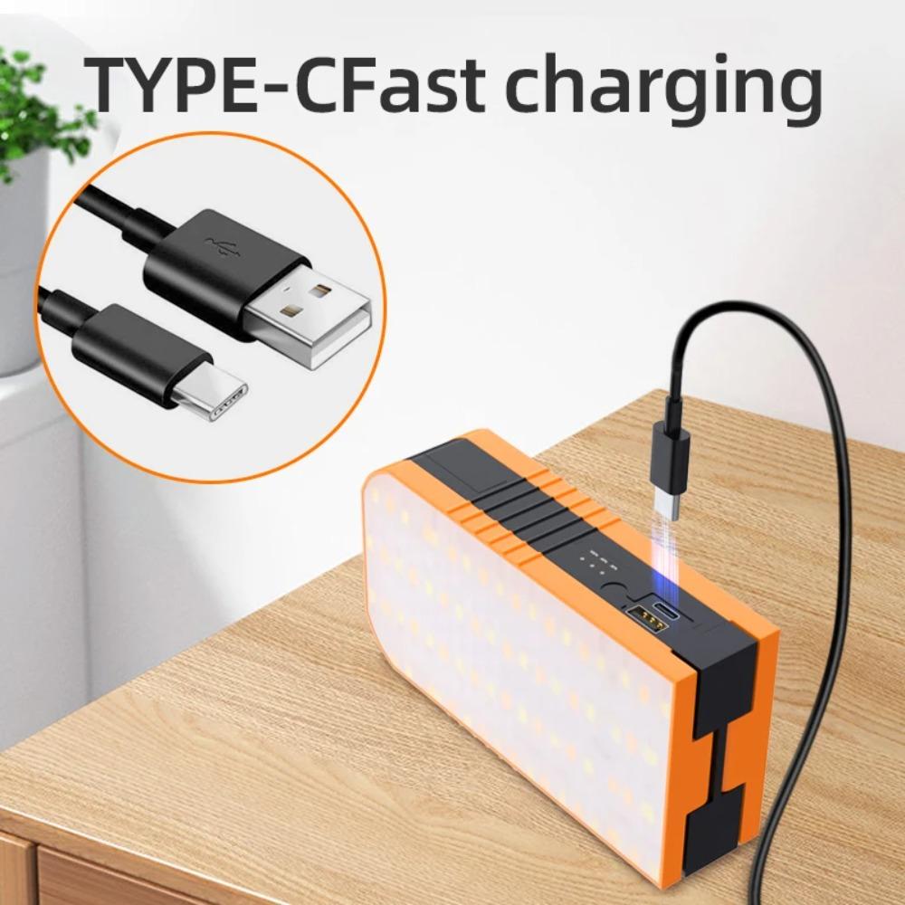 Super Bright 4000mAh USB Charging Camping Light - Waterproof Portable Tent Light with Hook and Magnetic Base 5 Modes