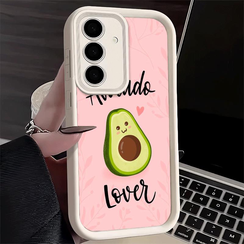 Phone Case for Samsung Galaxy S26 S25 Ultra S24 FE Cartoon Cute Avocado Shell S23 Plus S22 + S21 S20 5G Soft Silicone Funda