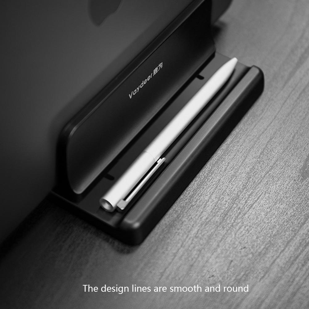 Vaydeer Plastic Vertical Laptop Stand Holder Adjustable Desktop Notebook Dock Space-Saving 3 In 1 Computer Stand