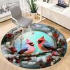 1pc Cardinals Winter Carpet for Office, Non-slip, Soft and Durable Office Rug, Perfect for Office Yy260128029