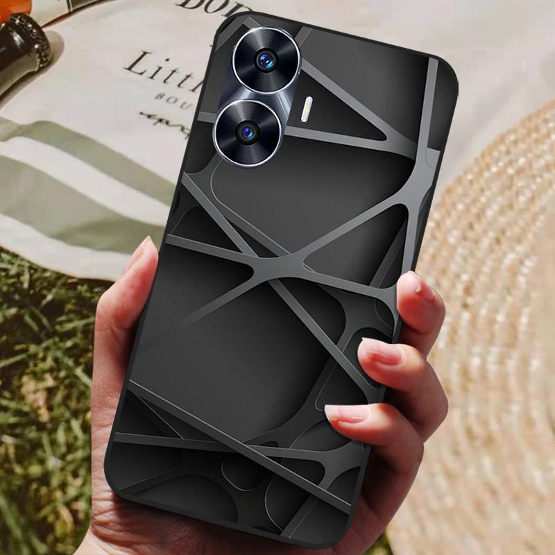 Per Custodia Realme C55 Silicone Morbido TPU Cover Posteriore per Oppo Realme C55 Telefono Globale Custodie Realme C 55 4G 6.72" Protezione Cover Borse