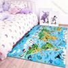 New Product Cartoon Animal World Map Carpet for Living Room Bedroom Sofa Creative Doormat Home Decor Area Rug Large Size