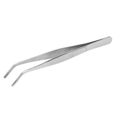 16cm Curved Tweezers Stainless Steel Skid Resistance Curved Tip Forceps for Laboratories