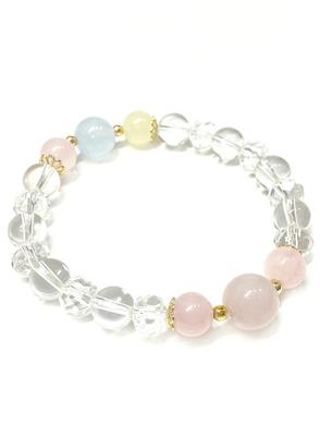 2 Types of Natural Stones To Choose Power Stone Cut Money Work Love Improve Rose Quartz Rose [Nanto Tenseki] From, Bracelet, Crystal, 64-sided