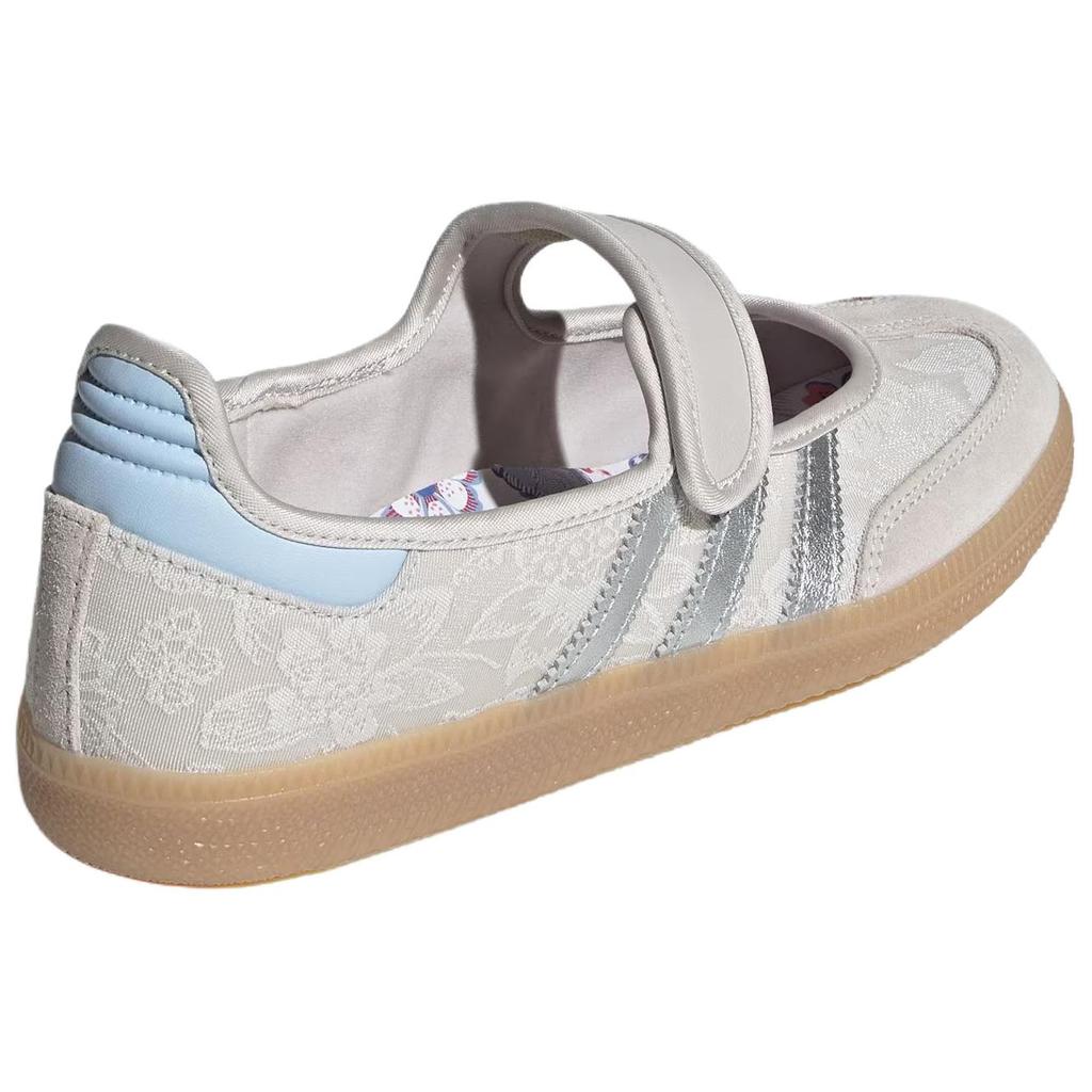 Adidas Originals X Liberty London Samba Jane Comfortable Versatile Flat Mary Jane Shoes Women shoes Gray IH6978