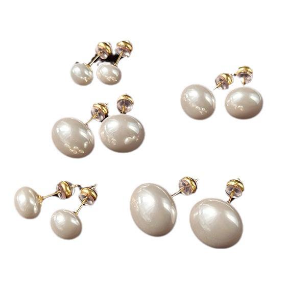 Shi Jia Mantou Lux Pearl Earrings 925 Silver Studs for Women 2024