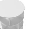 Five-layer Shoe Rack Rotatable Angle White Finish Round 5 Tiers Stable Rotating Base Large Capacity Wooden Shoes Storage Stand Home Furniture Holder