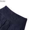 ZANZEA Women Short Sleeve Blouse and Midi Skirts Summer Two Piece Suit Sets