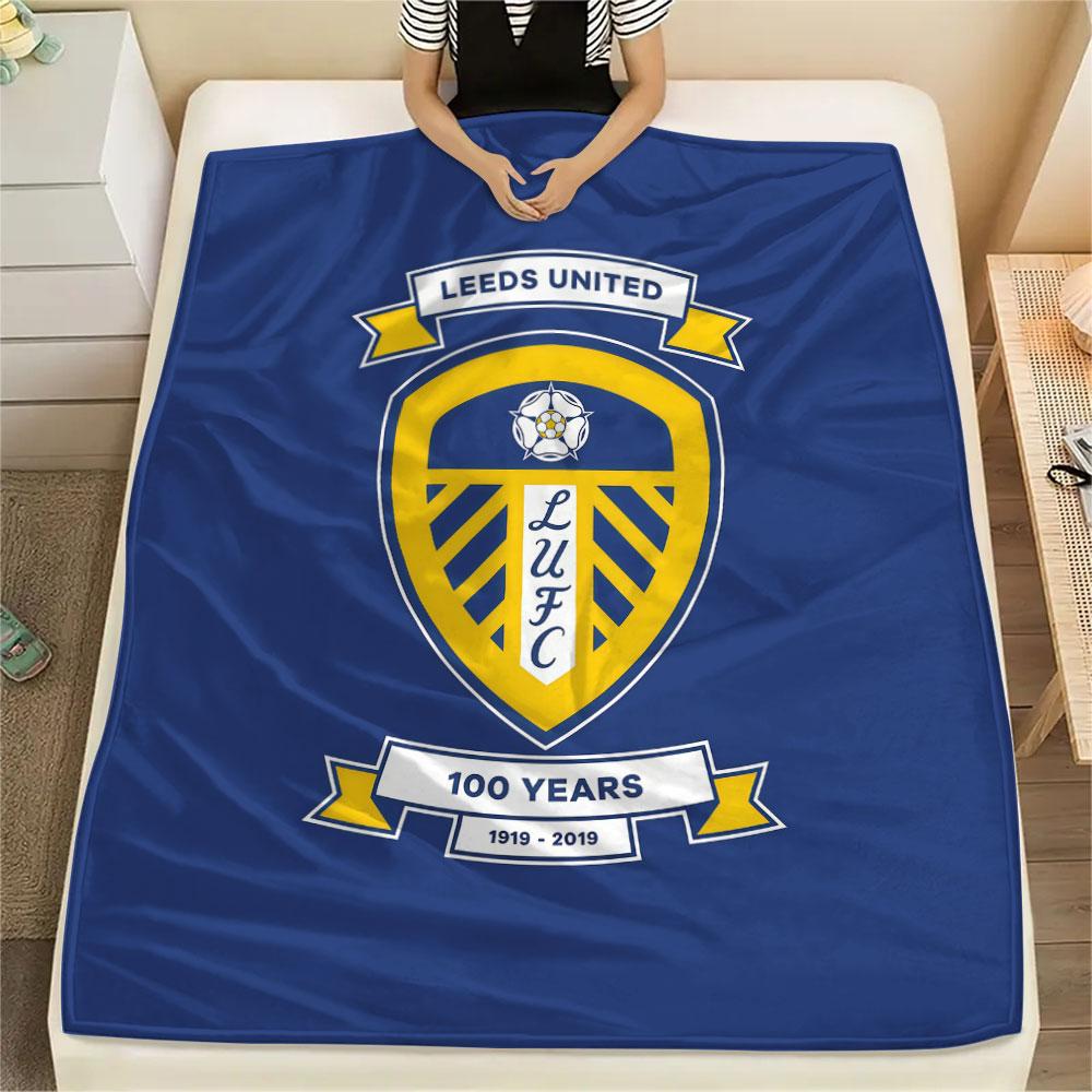 1PC Leeds United Patterned Flannel Blanket Suitable For All Seasons for Home Decor Warmth and Comfort Gifts Holiday Present