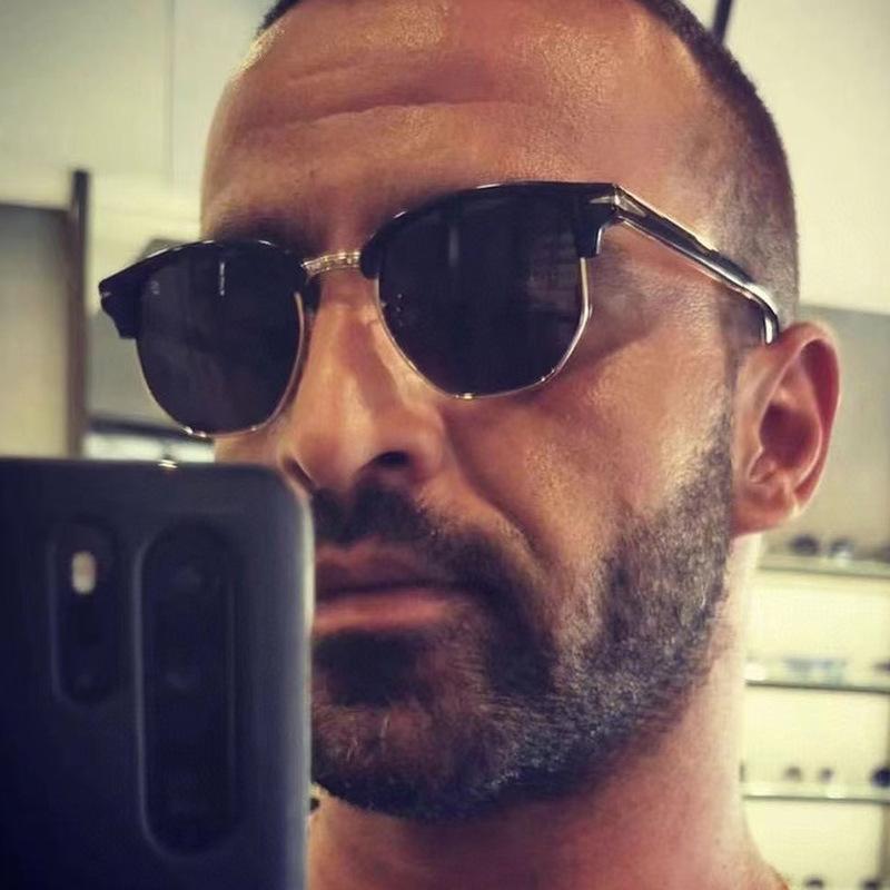 European and American men's sunglasses irregular personality retro sunglasses fashion ins street photography driving sunshade sunglasses