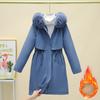 Fleece and Thicker Overcome Women's Medium and Long Winter Korean Version Loose Women's Coat