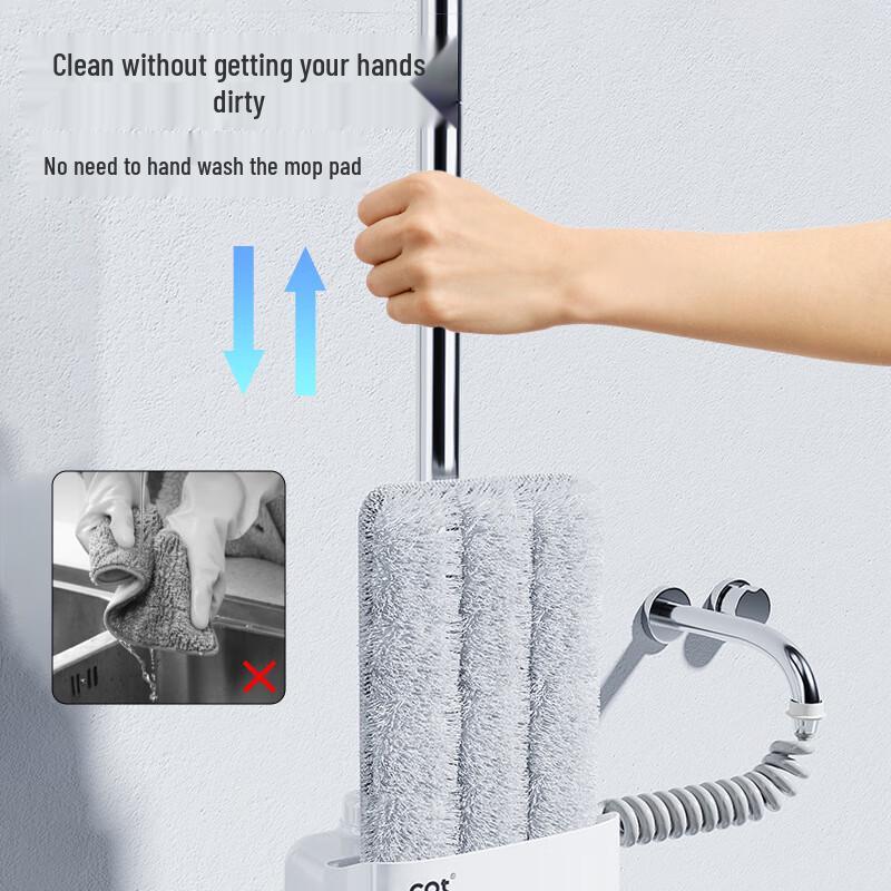 Hands-Free Flat Mop with Squeezer