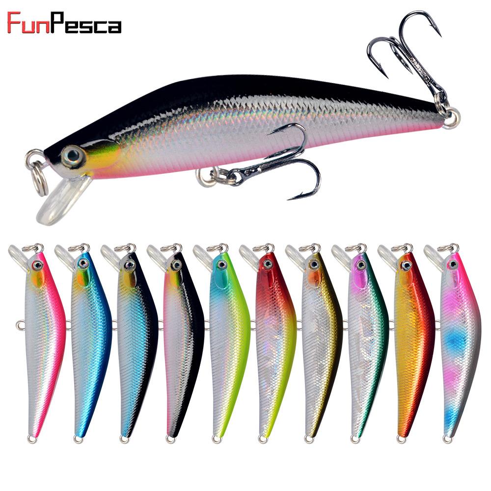 Buy Hunchbacked Minnow Tight Wobbler Hard Bait Fishing Lure 75mm 7.5g Crankbait Topwater Isca