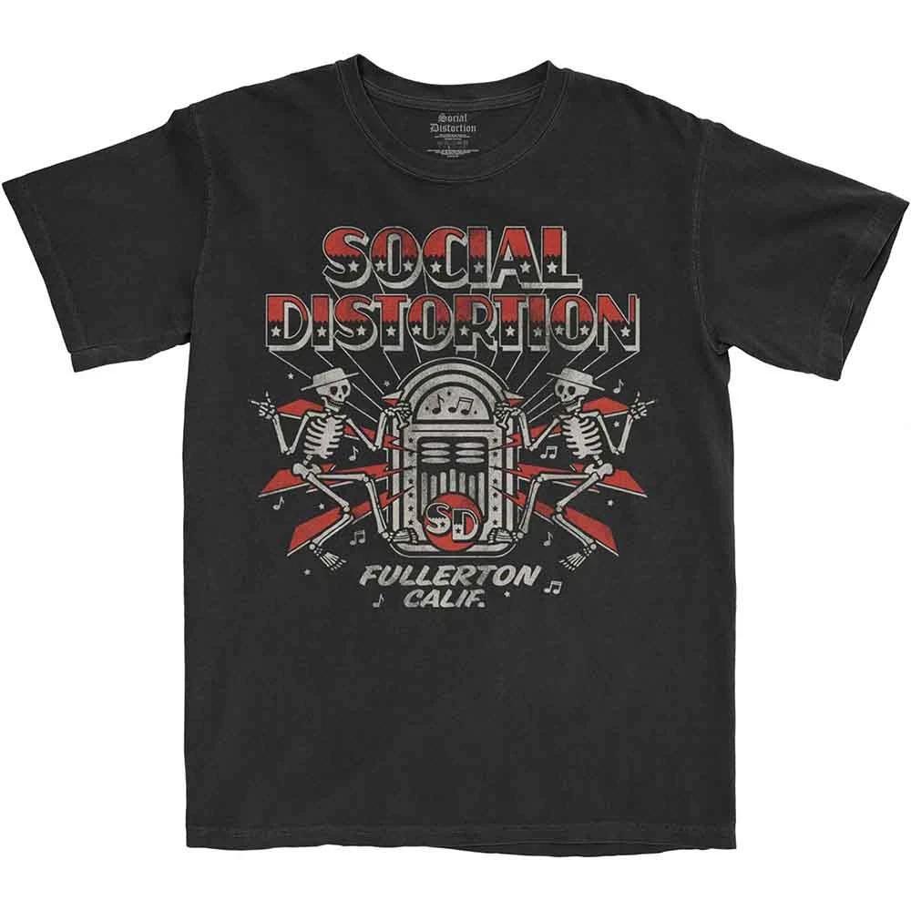 Social Distortion T Shirt Jukebox Skelly Band Logo new Official Black XL