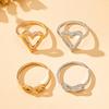 Bague pour femme, Bague simple en forme de cœur et symbole de l'infini, Style classique, Convient pour un port quotidien et comme cadeau pour la Saint-Valentin