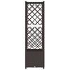 Raised Garden Bed with Trellis and Hanging Roof Brown 124.5 X 40 X 138 Cm PP