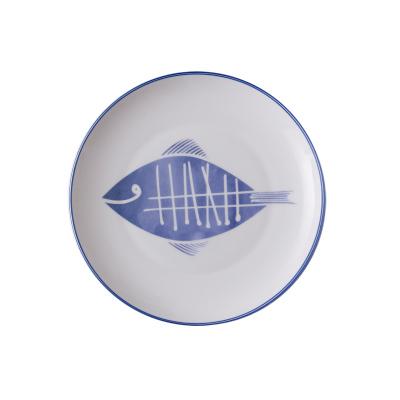 8 Inch Ceramic Dinner Plate White Round Bone China Plate Fruit Dessert Pasta Steak Plate Home Restaurant Porcelain Tableware