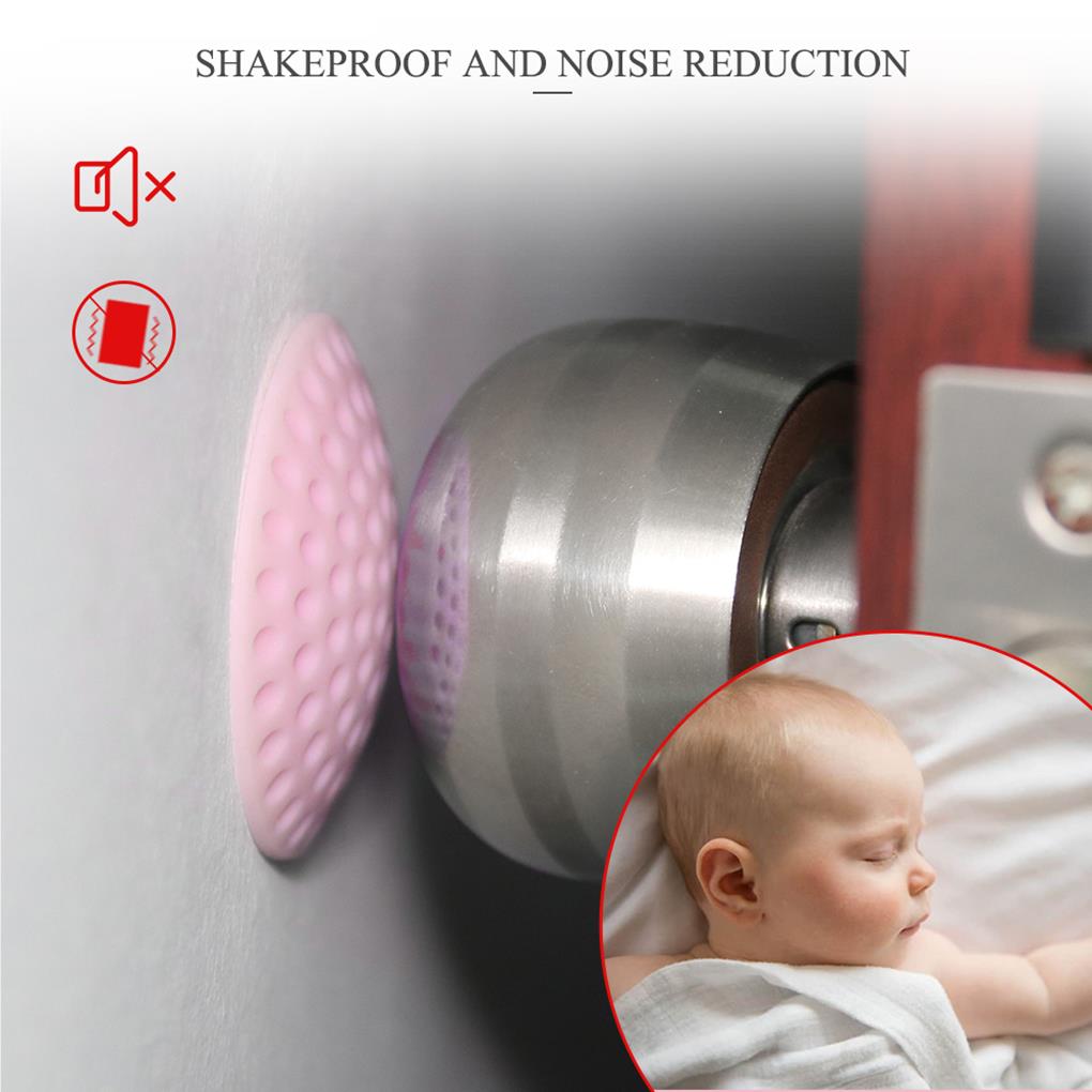 Door Lock Protective Pad Anti-Collision Self-adhesive Sticker Softness Handle Mute Shockproof Wall Stick Stopper Decoration
