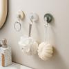 5Pcs Plastic Door Sticky Hooks Transparent Shower Towel Rack Creative Suction Cup Hook  for Home