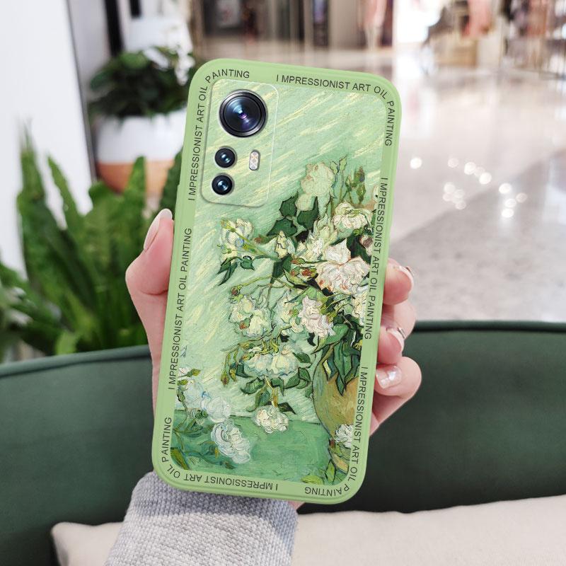 Coque de téléphone avec peinture à l'huile Rose, étui pour Xiaomi Mi 12 11 Ultra 10 9 12T 11T 10T 9T Pro Lite Poco F4 X4 M4 F3 X3 M3 Pro 4G 5G GT