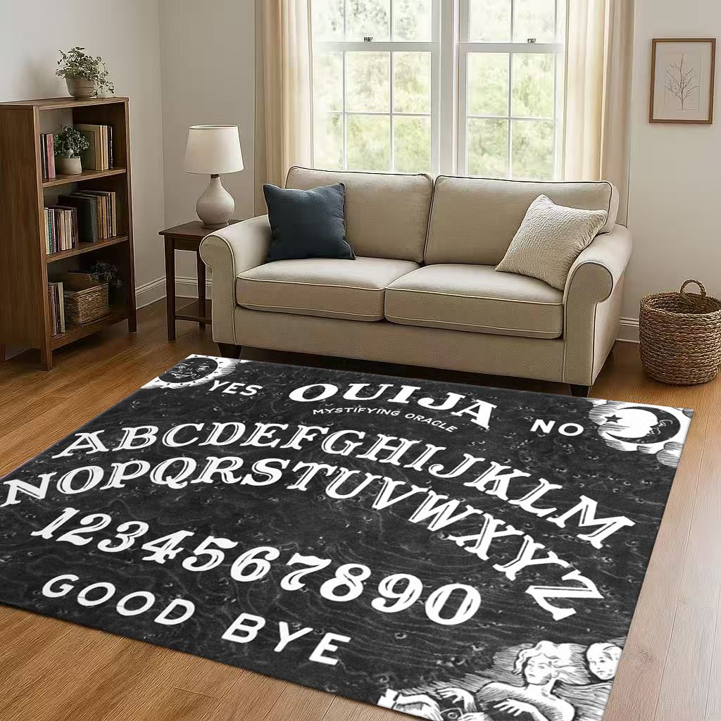 Retro Witch Spirit Ouija Board Art Living Room Non Slip Area Rug Carpet for Bedroom Kids Playroom Sofa,Home Decor Doormat