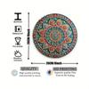 Vintage Mandala Metal Wall Art Round Aluminum Sign Indoor Outdoor Decor