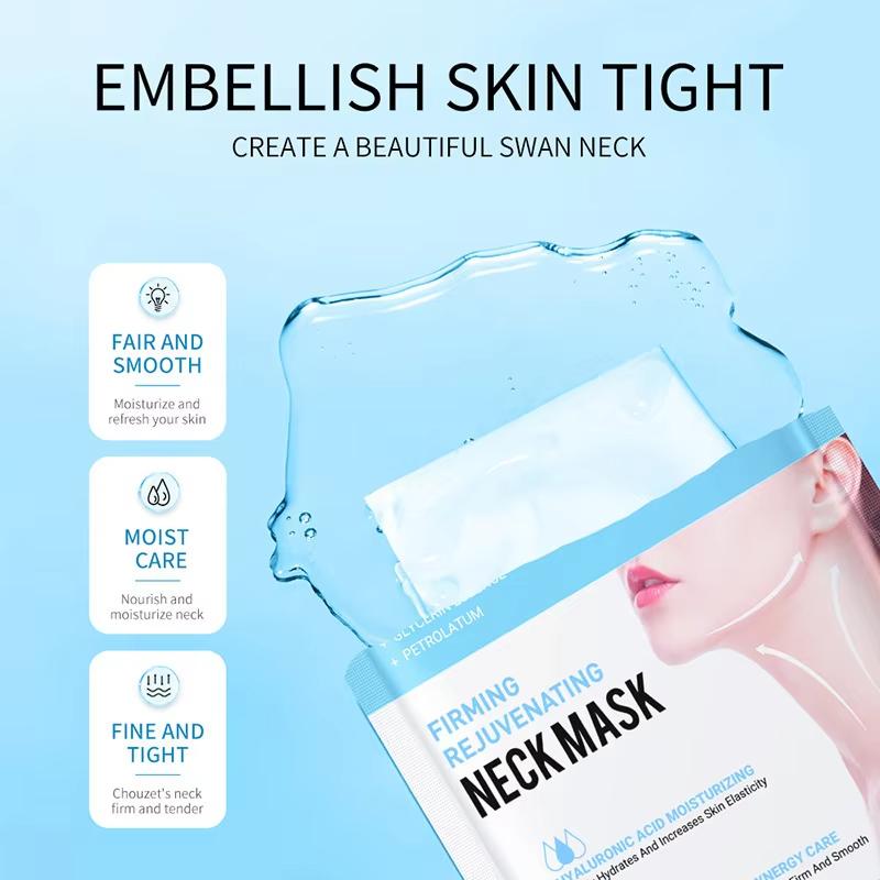 1/5/10PCS SADOER Hyaluronic Acid Neck Mask Collagen Firming Neck Masks Nourishing Brightening Beauty Moisturizing Necks Skin Care