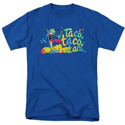 Catdog Taco Taco Taco Mens T Shirt Royal Blue Officially Licensed