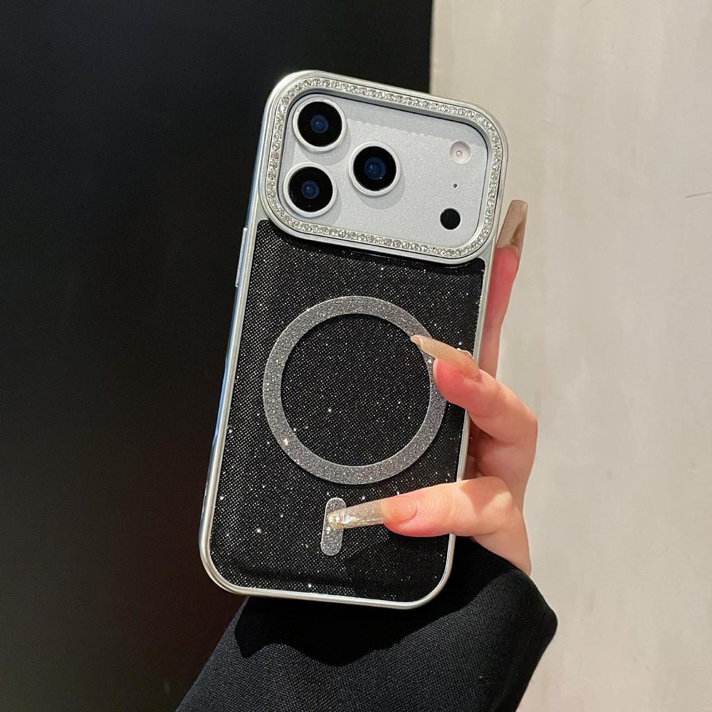 Starry Glitter Magnetic Drop-proof Case for iPhone 17 Pro Max, Apple Sense 16/15