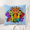 Game Sprunki Cushion Cover Natural Linen Pillowcase Set AllinOne Decor Cushion Cover for Sofa Bedroom Chair
