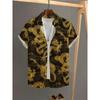 Herren Beach Style Hawaiianhemd Sommer Lässig Mann Kurzarm Mode Print Leicht Atmungsaktiv Urlaubs Party Hemd Oberteile