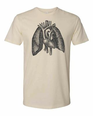 Cottage Cult Kleidung T-Shirt Baumwolle Medizinische Anatomie Viktorianische Kunst Lungen #3