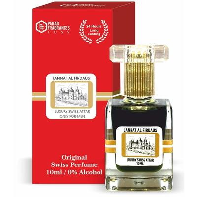 Jannat al Firdaus 10ml Attar (Švýcarsko Dodatek) / Dlouhotrvající a prémiová vůně pro muže / Originální Jannat al Firdaus Attar