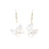 High-end sense of simplicity, fairy spirit, natural fritillary butterfly earhooks, exquisite diamond-encrusted temperament, gold-plated earrings, stud