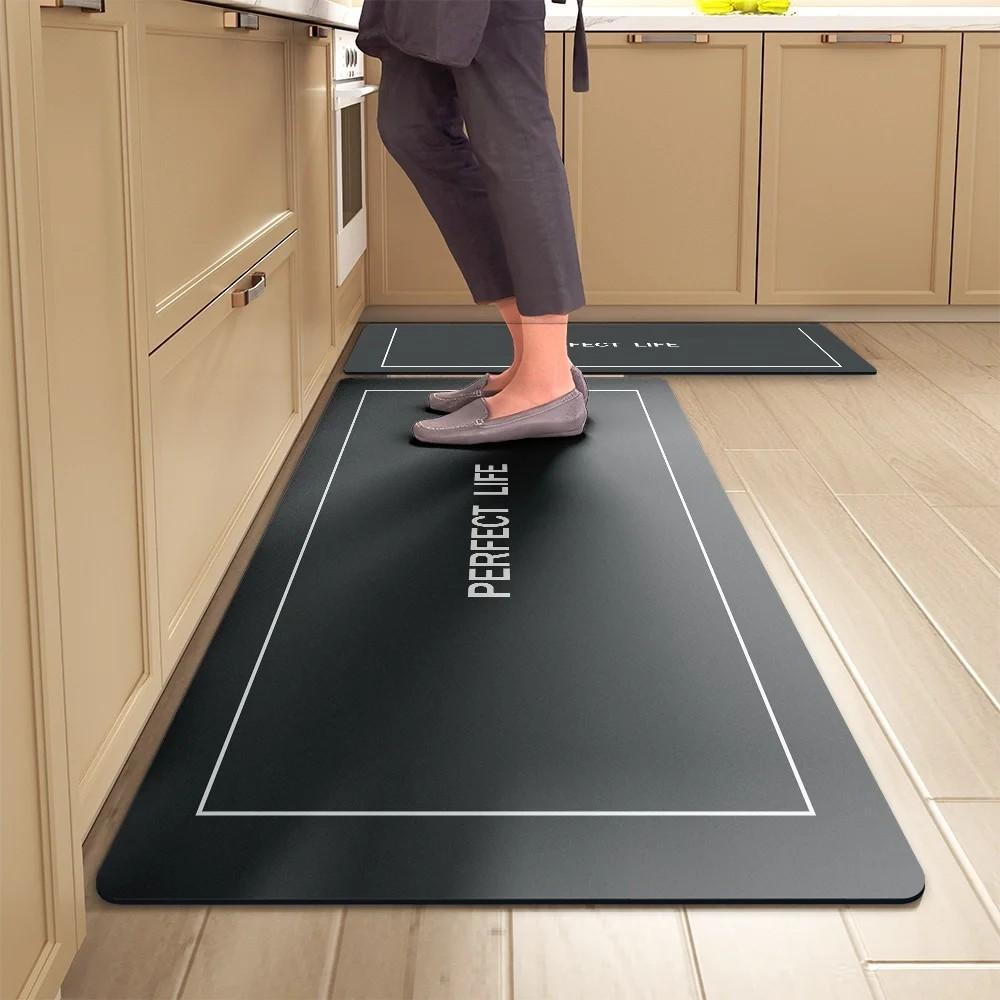 Een Eenvoudige Keuken Vloermat, Waterabsorberende Badkamer, Wasruimte, Eetkamer Antislip Voetmat, Huisdecoratie 40x60CM(1.3x2FT