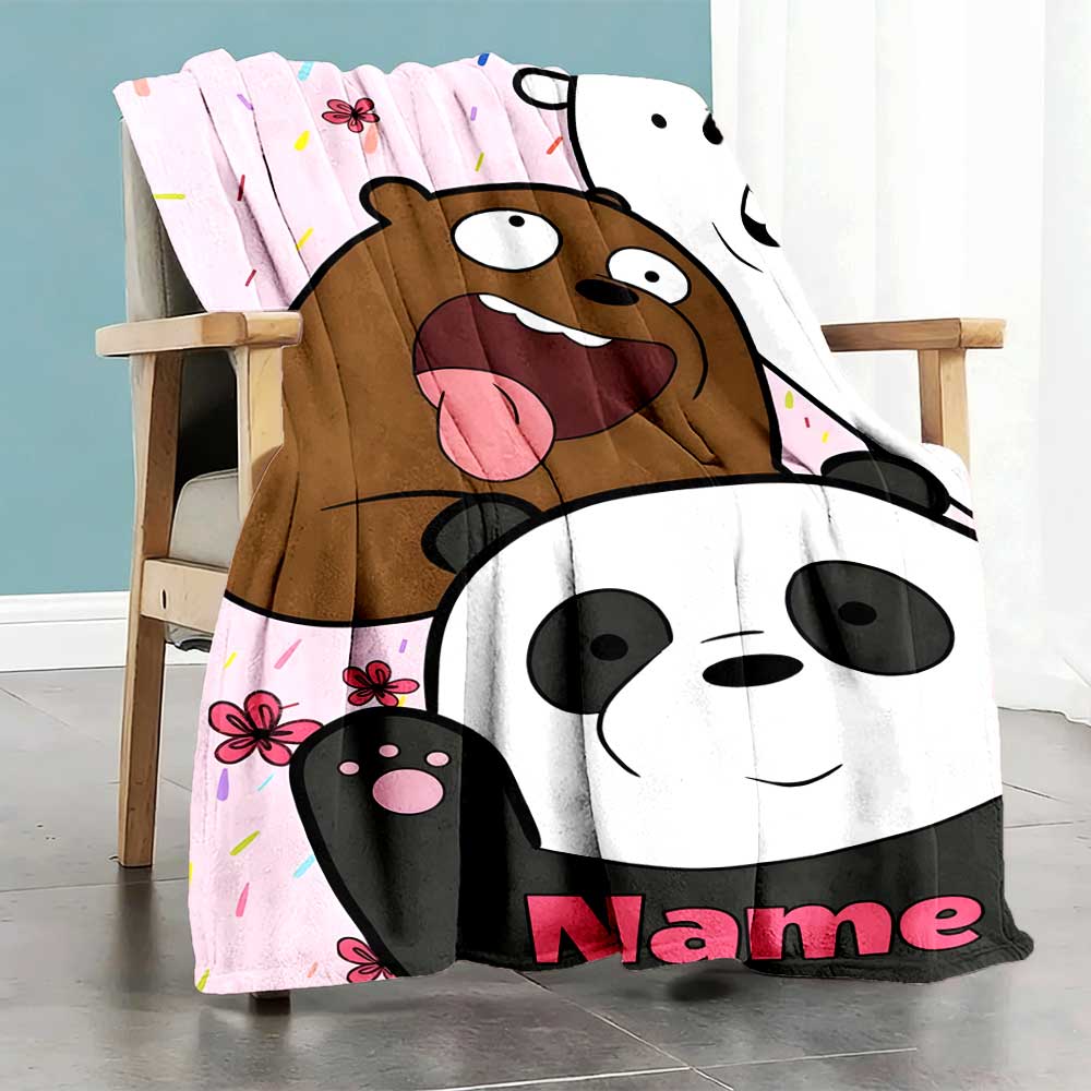 Warner Bros. Works (14) Customize Text Blanket Multi-purpose Personalized Blanket Durable Comfort Great for Chair Bedding Sofa Living Room
