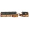 Outdoor Sofa Set with Cushions 7 Pcs Natural and Anthracite