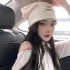 Knitted Thread Autumn and Winter Hat Women's Wool Hat Big Head Circumference Pullover Cold Hat Thin Fashion Stacking Hat