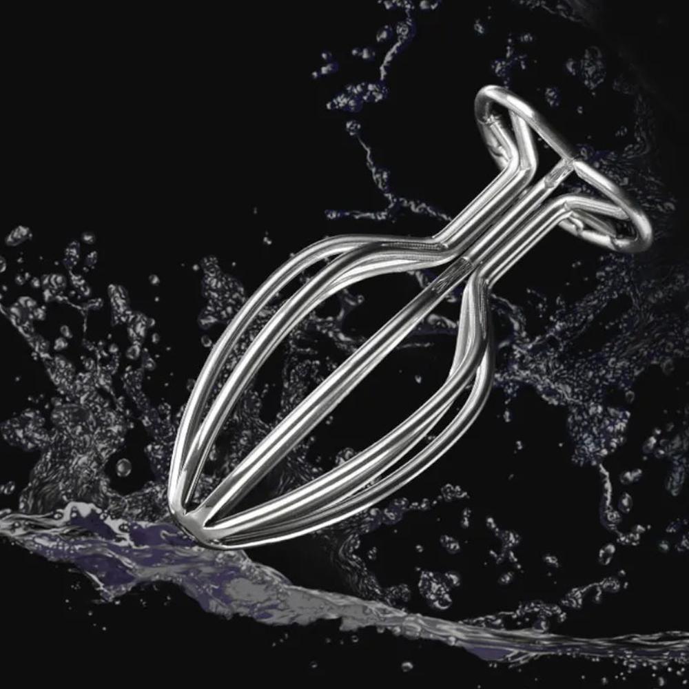 Hollow Heart Shaped Base Design Fetish Anal Butt Plug Set Metal Toys Non Vibrating Butt Plugs