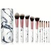 10pcs Makeup Brushes Set Foundation Blush Powder Eyeshadow Professiona Blending Cosmetic Full Set Soft Fluffy Female Makeup Tool
