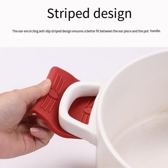 Silicone Pot Handle Holder Heat Resistant Skillet Handle Cover Non-Slip Cast Iron Pan Sleeve for Enameled Griddles Frying Pans Cookware