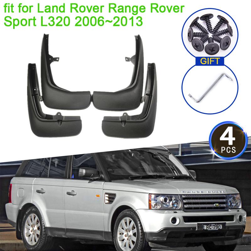 

4 шт. Для Land Rover Range Rover Sport L320 2006 2007 2008 2009 2010 2011 2012 2013 Брызговики Расширители Грязезащитные щитки Защита от брызг Крылья