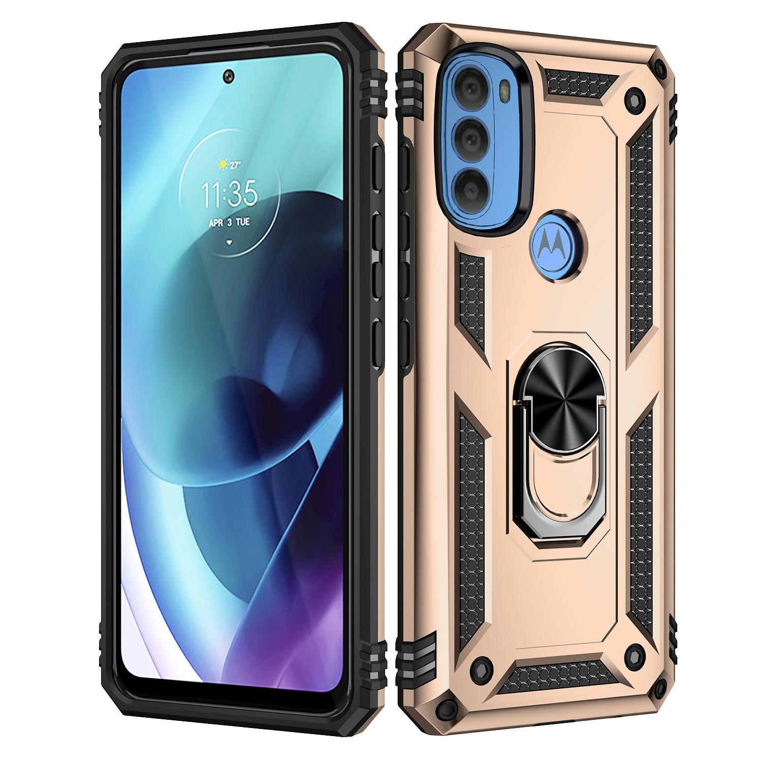 

Case for Motorola Moto G71 5G Shockproof Bumper Armor Military Protective Magnetic Holder Ring Cover for Moto G 71 for Moto G71 5G