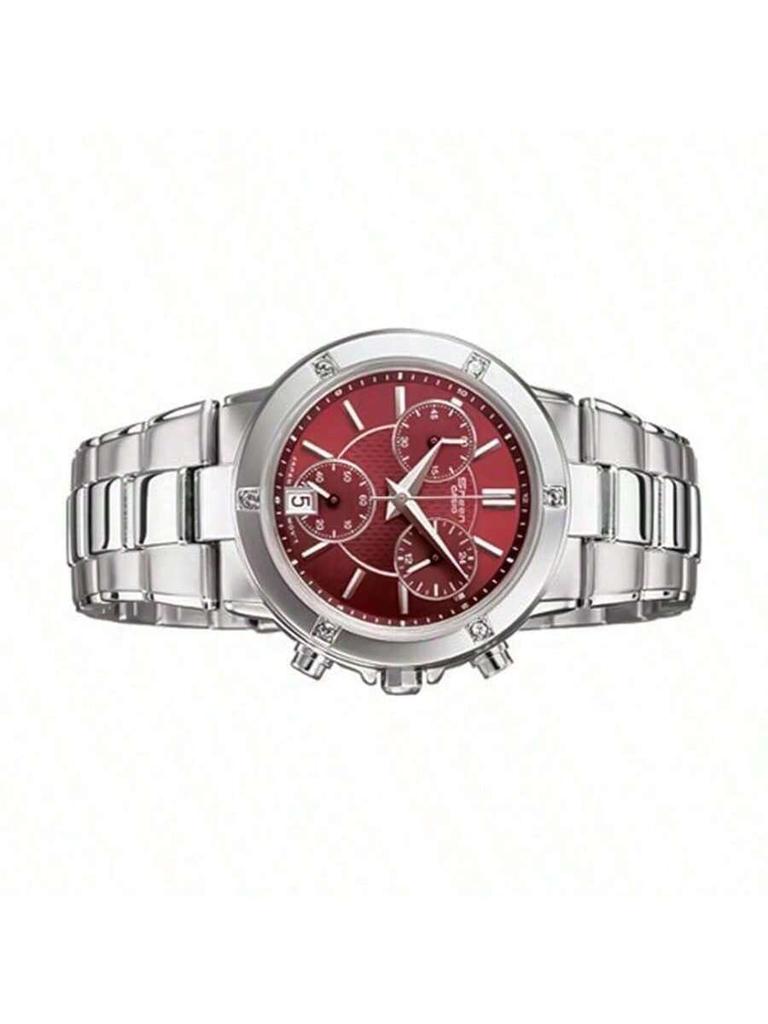 Casio - Stainless Steel Strap, Red Dial, Women's Quartz Watch SHN-5005D-4ADS