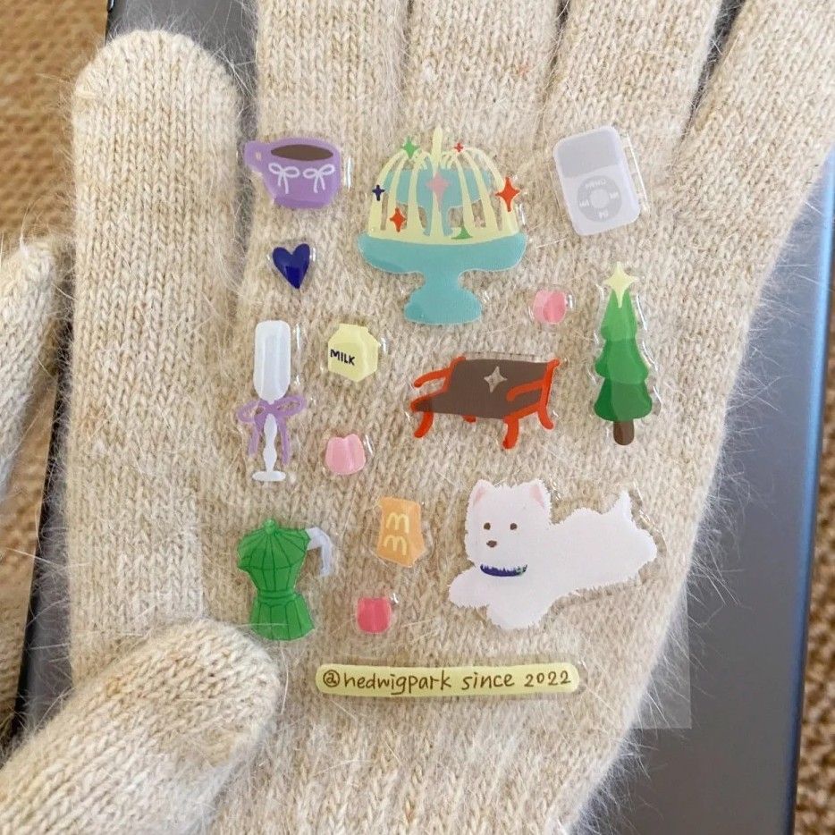 Cute Cake Wishing Pool 3D Relief Resin Sticker Girl Phone Case Laptop Transparent Jelly Decal Stationery Notebook DIY Decoration